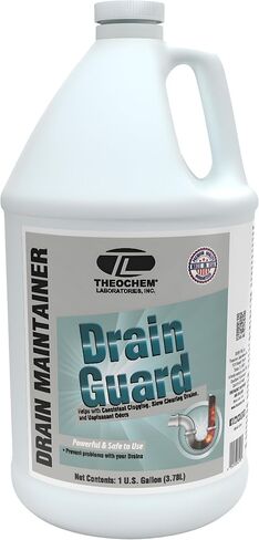 Drain Guard Bio-Enzymatic Sink/Drain Cleaner, Commercial Grade Powerful Deodorizer for Grease Traps, Slow Pipes, Monthly Maintenance - 1 Gallon in Kuwait