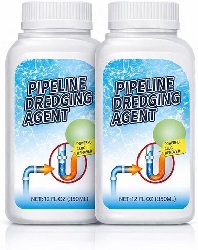 Powerful Drain Clog Remover (2-Pack), Professional Strength Pipe Cleaner, Fast-Acting Formula Dissolves Hair, Grease & Soap Scum for Kitchen Sinks, Bathrooms, Showers & Toilets in Kuwait