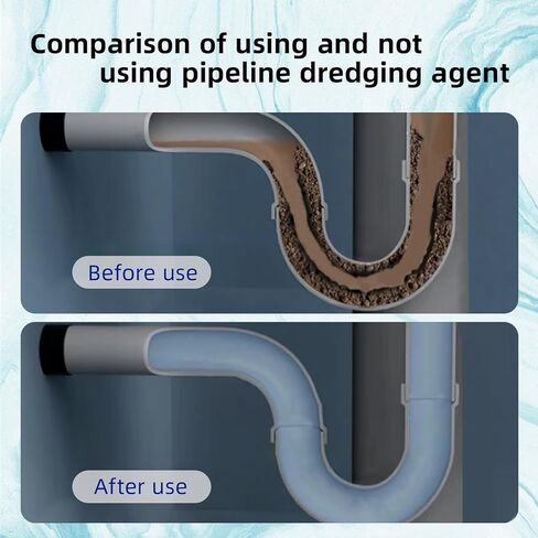 Powerful Drain Clog Remover (2-Pack), Professional Strength Pipe Cleaner, Fast-Acting Formula Dissolves Hair, Grease & Soap Scum for Kitchen Sinks, Bathrooms, Showers & Toilets in Kuwait