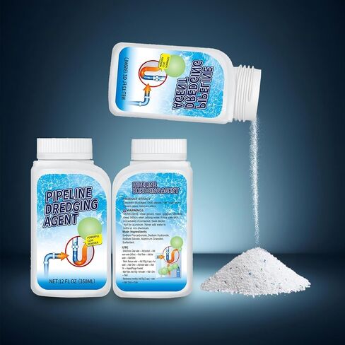 Powerful Drain Clog Remover (2-Pack), Professional Strength Pipe Cleaner, Fast-Acting Formula Dissolves Hair, Grease & Soap Scum for Kitchen Sinks, Bathrooms, Showers & Toilets in Kuwait