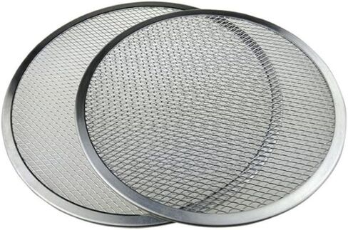Pizza Screen Aluminium Pizza Tray Mesh Pizza Screen Round Metal Pizza Screen Heavy Duty Aluminum Fine Mesh Construction Suitable, 15inch in Kuwait