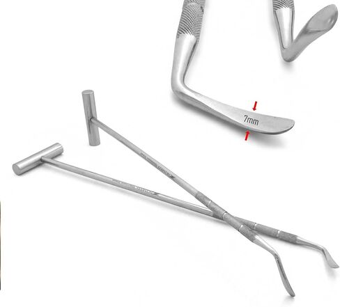Equine Dental Gingival Elevator 2-pcs Set Stainless Steel 16.5" Long which is Designed to be Easy to use for All Veterinarians. in Kuwait