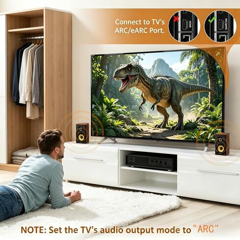 محول HDMI ARC مستخرج الصوت 192 كيلو هرتز، ARC إلى TOSLINK SPDIF المحوري RCA L/R 3.5 مم محول ستيريو لسماعات مكبر الصوت HDTV Soundbar in Kuwait
