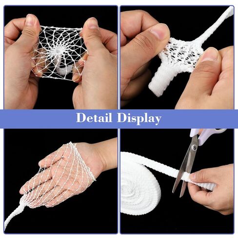 Tubular Bandage Elastic Net Finger Tubular Gauze Stretch Breathable Thumb Bandages for Finger Toes Wound Dressing (1.5cm x 10m) in Kuwait