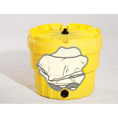 PIG Outdoor Oily Water Filter Bucket | Easily Separate Oil from Water | Absorbs up to 5 Gallons | ext. Dia. 22.5" x 18.88" H | Yellow | PM50835 in Kuwait