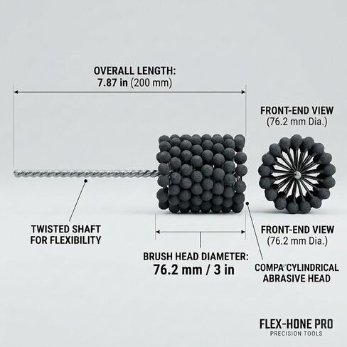 Engine Cylinder Hone Tool, 3 Inch 240 Grit Silicon Carbide Ball Brush Flexible Cylinder Honing Tool in Kuwait