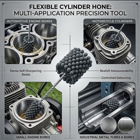 Engine Cylinder Hone Tool, 3 Inch 240 Grit Silicon Carbide Ball Brush Flexible Cylinder Honing Tool in Kuwait