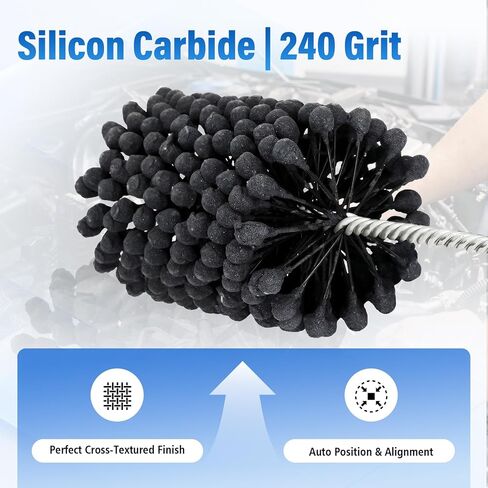 Cylinder Hone Tool 4 Inch with 240 Grit Ball Brush, Flexible Cylinder Ball Hone for Engine Ball Honing and Deburring, Ideal for Engine Rebuilding Applications with Cast Iron, Steel, Mild Steel. in Kuwait