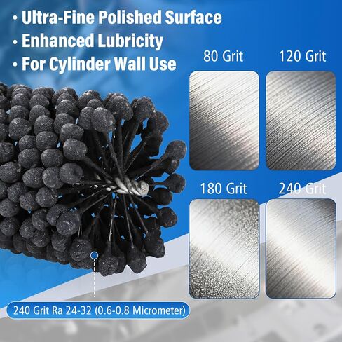 Cylinder Hone Tool 4 Inch with 240 Grit Ball Brush, Flexible Cylinder Ball Hone for Engine Ball Honing and Deburring, Ideal for Engine Rebuilding Applications with Cast Iron, Steel, Mild Steel. in Kuwait