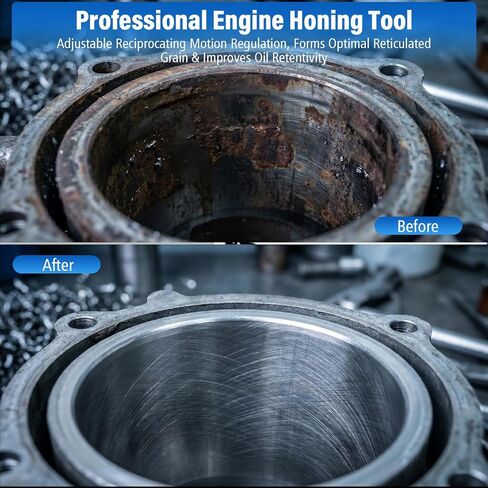 Cylinder Hone Tool 4 Inch with 240 Grit Ball Brush, Flexible Cylinder Ball Hone for Engine Ball Honing and Deburring, Ideal for Engine Rebuilding Applications with Cast Iron, Steel, Mild Steel. in Kuwait