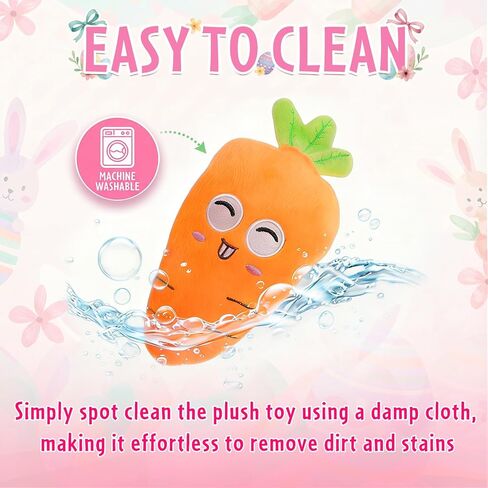 Wangchao Craft Baby Easter Basket 7 PCS My First Easter Basket for Kids Plush Plush Bunny Egg Chick Carrot for Baby Toddler Girls Boys Party Decorations (Easter Basket) in Kuwait