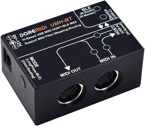 مضيف USB عالي السرعة BT BLE MIDI، منفذ مضيف USB 2.0، مضيف USB MIDI بلوتوث محمول، منفذ USB-C (UMH-BT) in Kuwait