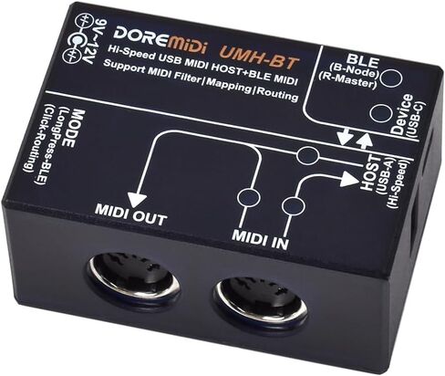 مضيف USB عالي السرعة BT BLE MIDI، منفذ مضيف USB 2.0، مضيف USB MIDI بلوتوث محمول، منفذ USB-C (UMH-BT) in Kuwait