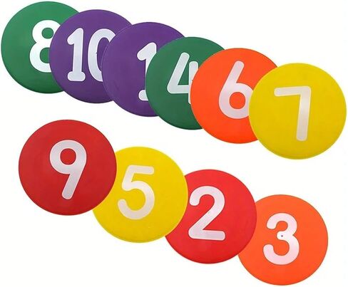 10pcs Football Training Markers, Speed Discs, Signs Flat with Number Mark for Soccer Practice Equipment,Basketball in Kuwait