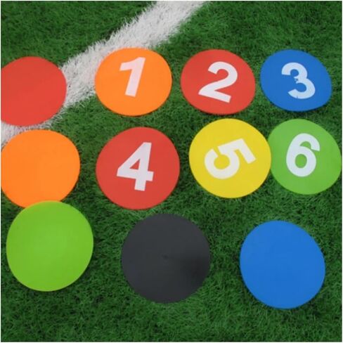 10pcs Football Training Markers, Speed Discs, Signs Flat with Number Mark for Soccer Practice Equipment,Basketball in Kuwait