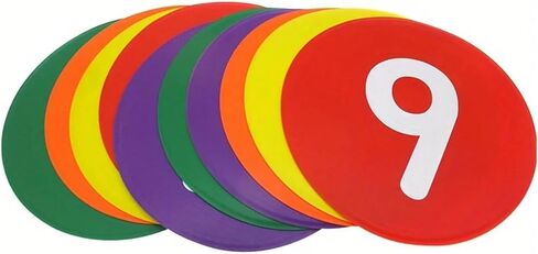 10pcs Football Training Markers, Speed Discs, Signs Flat with Number Mark for Soccer Practice Equipment,Basketball in Kuwait
