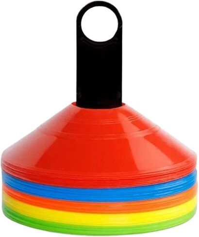 50PCS Soccer Training Cones Agility Disc Dish Obstacle Courses Marker Physical Equipment Football Accessories for Soccer Practice Equipment,Basketball in Kuwait
