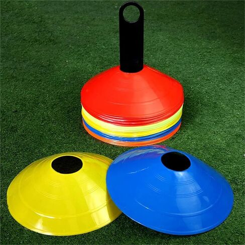 50PCS Soccer Training Cones Agility Disc Dish Obstacle Courses Marker Physical Equipment Football Accessories for Soccer Practice Equipment,Basketball in Kuwait