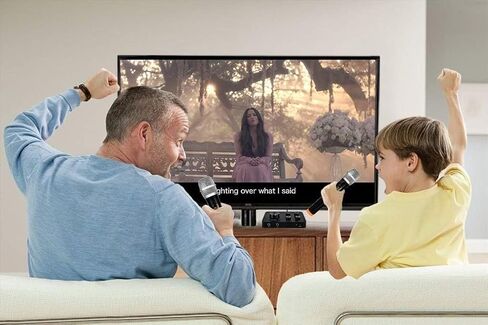 Wireless Karaoke Microphone System, Dual Handheld Mixer Wireless Microphones for Smart TV, Speaker & Amplifier, HDMI/AUX in/Out, 100FT, Dynamic Microphonefor Home Karaoke, Singing, Church & Wedding in Kuwait