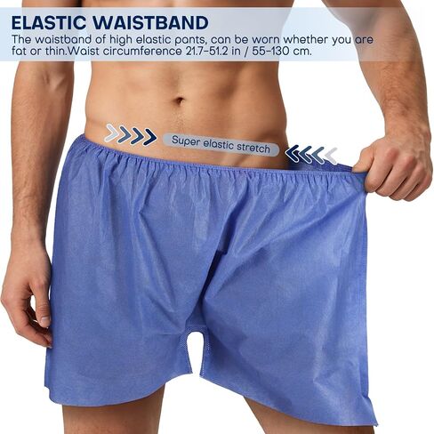 50 قطعة من سراويل بوكسر رجالية للاستعمال مرة واحدة من Noverlife، ملابس داخلية للرجال غير منسوجة للمريض لتدليك السفر ملفوفة بشكل فردي in Kuwait