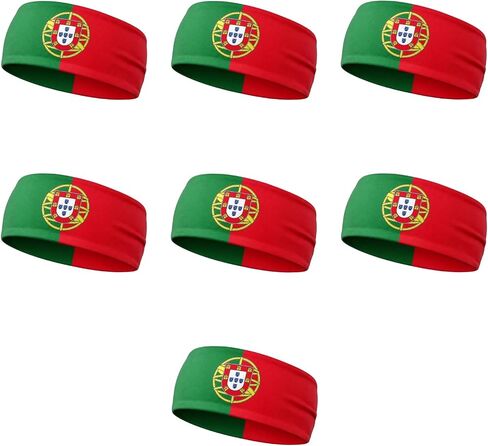 البرتغال العلم عقال 2026 بطولة كرة القدم العالمية مروحة كرة القدم عقال الأحداث الرياضية العصابات الشعر مباراة الملحقات للأطفال الكبار in Kuwait