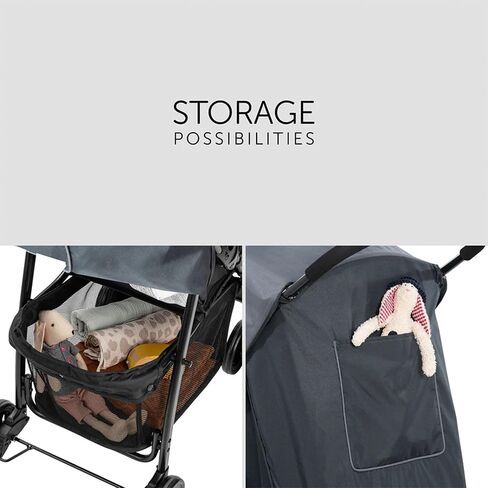 hauck Lightweight and Compact Travel Baby/Toddler Foldable Stroller, Sport, Charcoal/Stone in Kuwait