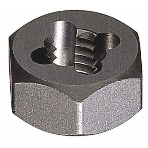 Greenfield Threading 403330 Hexagon Rethreading Die, 1-1/8" - 7 UNC, Carbon Steel, Uncoated (Bright) Coating, Right Cut in Kuwait