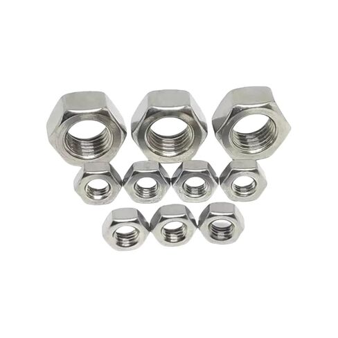 Hex Nuts Metric Coarse Thread Hexagon Nut Stainless Steel SUS304 DIN934(M2-100Pcs) in Kuwait