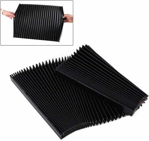 CNC Milling Machine Flat Bellows Cover Three-Proof Black 1.5m x 15mm H130-300mm in Kuwait
