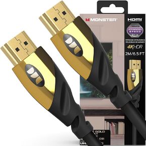 Monster Premium Certified HDMI2.0 UHD 4K 60Hz Cable: High-Speed 21.0 Gbps with Aluminum Housing and Duraflex PVC, Ideal 4K HDMI Cable for Playstation PS5, Xbox Series X, Roku, Apple, Smart Television
