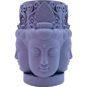 Four-Face Buddha Design Silicone Candle Mold 3D Buddha Candle Mould Decorating Silicone Molds for Resin Epoxy Gypsum Crafts Making