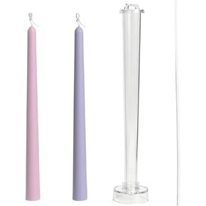 مجموعة قوالب شمعة مستدقة مقاس 10.2 بوصة، قالب شمعة كبير، قوالب مدببة طويلة للقالب مع عمود فتيل الشمعة، لوازم قالب أسطواني لحفلات الزفاف وعشاء المنزل وحفلات الديكور والمناسبات الخاصة in Kuwait