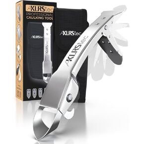 KLRStec Professional Caulking Tool [100% Stainless Steel] 4 in 1 Caulk Remover Tool Kit - Grout Remover and Finishing Tool – Professional Multitool for perfect Silicone Joints DIY Sealer and Scraper
