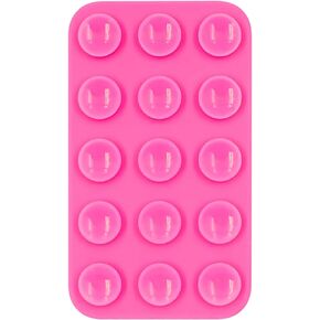 Double-Faced Silicone Suction Phone Case Adhesive Mount，Compatible with iPhone and Android Cellphone case (Chalk Pink)