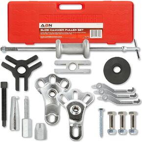 ABN Slide Hammer Puller Set Wheel Bearing Removal Tool w/Slide Hammer Attachments – Wheel Hub Puller Dent Repair Kit