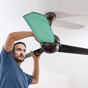 Ceiling Fan Duster, Hosrnovo 100% Microfiber Fan Blade Cleaner for High Ceiling Fan, Washable Fan Cleaner Duster for Cleaning