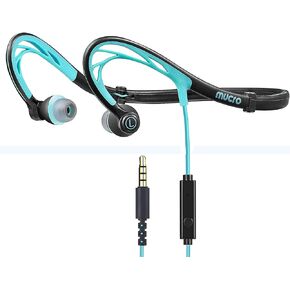 mucro Wired Over-Ear Headphones Sports Running Foldable Headphones Behind The Neck Headphones for Jogging Gym Workout with Microphone