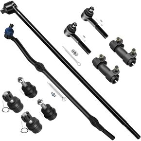 SCITOO 10pcs Front Suspension Kit Inner Tie Rod End Outer Tie Rod End Adjusting Sleeve Lower Ball Joint Upper Ball Joint Fit 1993-1998 For Jeep For Grand Cherokee 5.2L V8 1993 For Grand Wagoneer