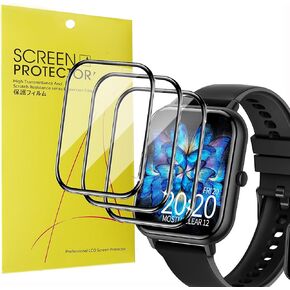 Compatible for RLQA Smart Watch Screen Protector, [3 Pack] 3D Full Coverage PET Soft Screen Protector Film Compatible for RLQA 54 1.83" Smart Watch (3 Pack)