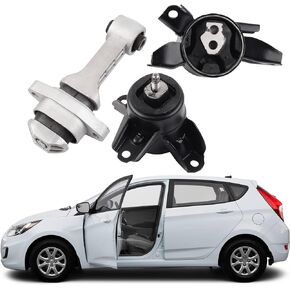 Dasbecan Engine Motor and Transmission Bracket Kit Compatible with 2011-2017 Hyundai Elantra Accent Veloster Kia Forte/Forte Koup Replace# 7062 9797 A71004 7065 9761 A71020 7090 9758 A71029