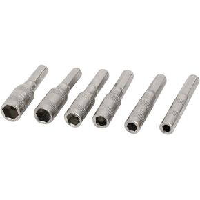 uxcell M2.5 M3 M3.5 M4.0 M4.5 M5 Hex Socket Nut Driver Adapter Drill Bit 6 in 1 Set