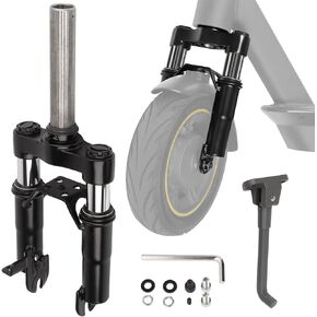 Yungeln Electric Scooter Front Suspension Fork Compatible with Segway Ninebot MAX G30 G30LP Electric Scooter Shock Absorption Parts Anti-Vibration Accessories with Foot Stand
