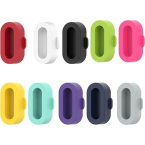 FTTYUHU 10 Pack Silicone Dust Plug for Garmin 7 7S 7X 6 6S 6X Pro 5 5X 5S Plus Forerunner 935 945 955 965 Vivoactive 3 4 4S Smartwatch Anti Dust Plugs Caps Cover Watch Charger Port Protector
