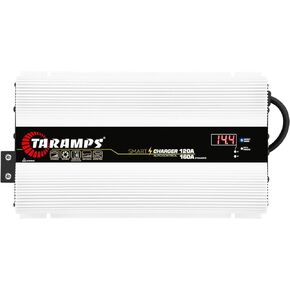 Taramps شاحن ذكي 120/160A مزود طاقة Bivolt تلقائي 127V/220V شاحن بطارية تيار متردد 2200W أقصى تصنيف طاقة الإخراج 160A وضع ديناميكي مبرد ذكي