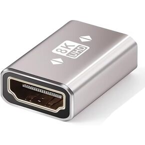 HDMI Coupler 8K, HDMI Female to Female Connector, HDMI 2.1 Extension Adapter, Support 8K@60Hz, Compatiable with HDTV Roku TV, Monitors, Laptop, Projector, ARC for Laptop