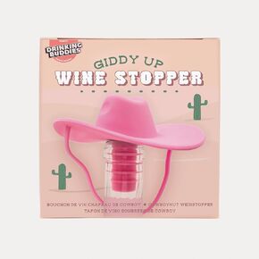 PINK COWBOY HAT BOTTLE STOPPER | Silicone Wine Stopper, Rodeo Western Bachelorette Party Decorations | Yeehaw Barware, 21 Birthday Accessories, Wedding, Cowgirl, New Years Eve, Cute Trendy Drinkware