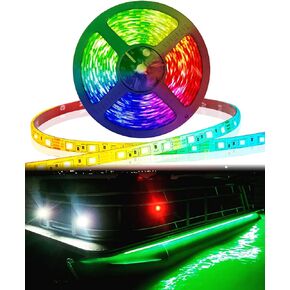 Shangyuan Boat Strip Lights, Marine led Strip Lights, Pontoon Boat Under Gunnel Deck Lights, RGB Color Changing Multiple Colors Led Strip Lights, Fishing Boat Lights