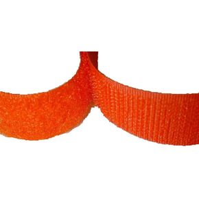 1" Orange Sew On Hook and Loop - 1 Yard of Hook and 1 Yard of Loop Per Package 1 Yd