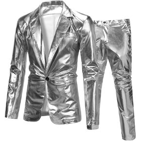 Cloudstyle Mens 2 Piece Print Dress Suit Casual Floral Party Tux Jacket Slim Fit Outfit