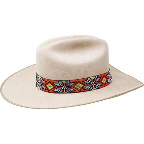 CHALLENGER 1-1/4" Western Handmade Beaded Southwest Rodeo Stretchy Hat Band Hat Band 24RTE20